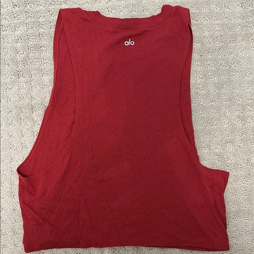 ALO Yoga Women's Red Sleeveless Top